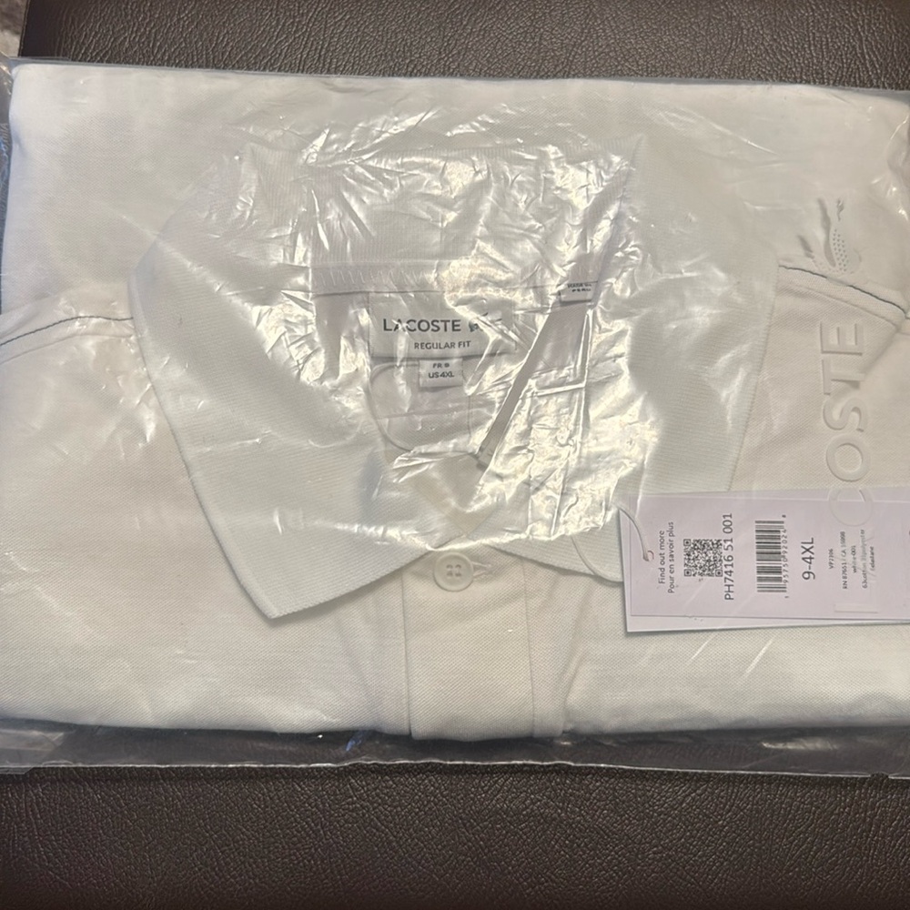 New in package white Lacoste polo